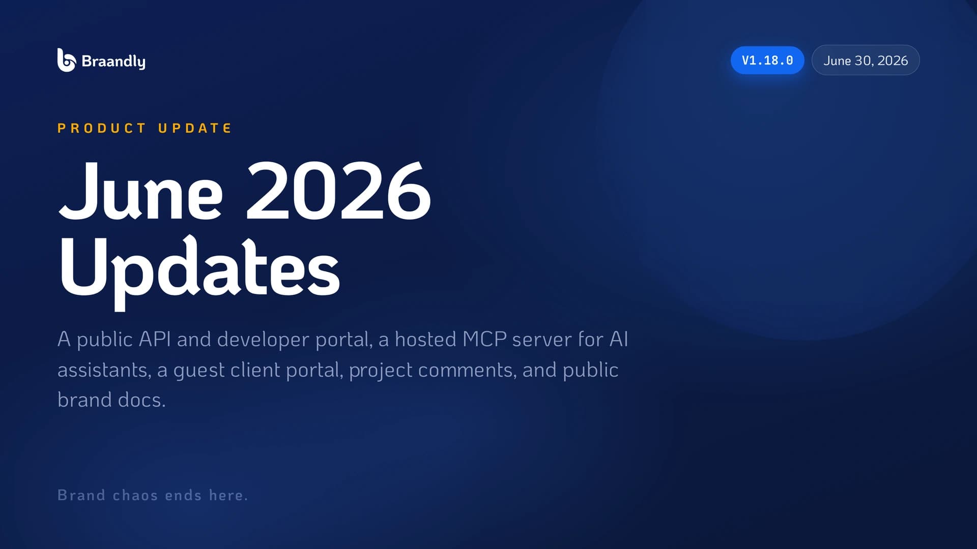 What’s New in Braandly: June 2026 Update (v1.18.0)
